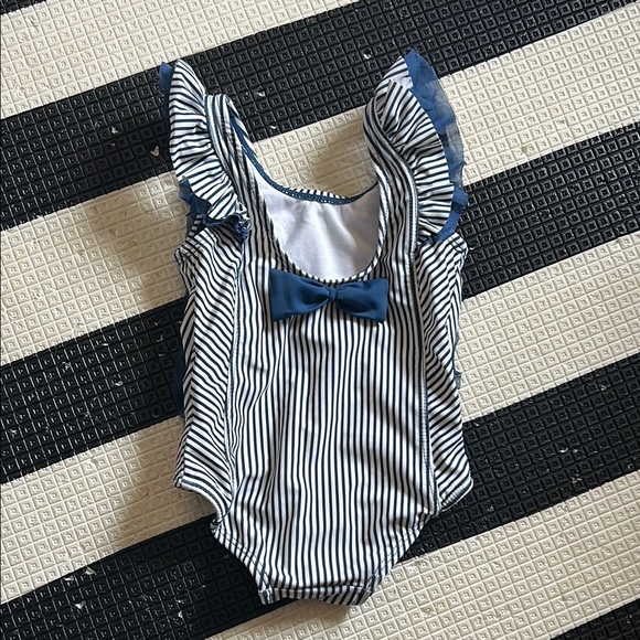 Striped Ruffle Swimsuit - Picture 3 of 4
